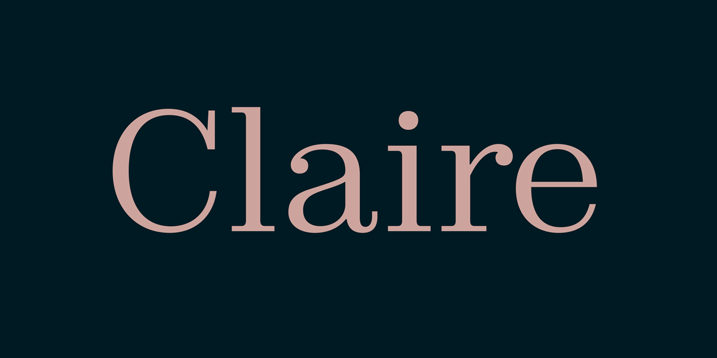 Claire Light Font preview